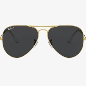 Ray-Ban Classic Gold Aviator Sunglasses with polarized lens